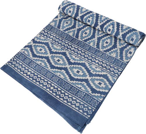Block print bedspread, bed sofa throw, handmade wall hanging, wall scarf - Design 2