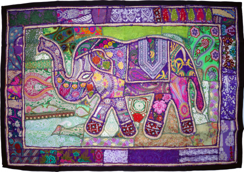 Indian tapestry patchwork wall hanging, single piece 150*100 cm - pattern 17
