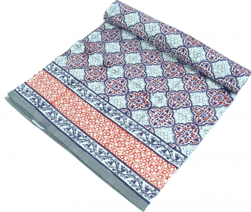 Block print bedspread, bed sofa throw, handmade wall hanging, wall scarf - Design 19