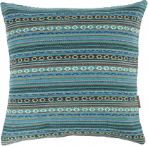 Boho style pillowcase, woven ethnic pillowcase - turquoise