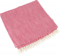 Hamam towel, sauna towel, beach towel - red