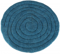 Filz Stuhlauflage, Sitzkissen, gesteppte Sitzauflage - türkisblau