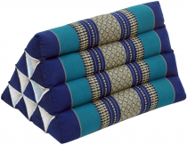 Triangle Thai cushion, Triangle cushion, Kapok - blue