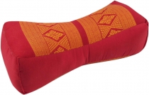 Neck cushion, neck support Thai cushion Kapok - red/orange