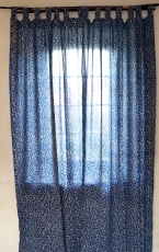 Boho curtains, curtain (1 pair ) with loops, hand printed ethno s..