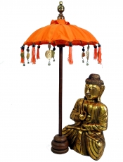 Ceremonial umbrella, asian decorative umbrella - medium/orange