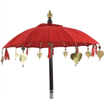 Ceremonial umbrella, asian decorative umbrella - red
