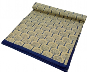 Block print bedspread, bed sofa throw, handmade wall hanging, wall scarf - Design 9