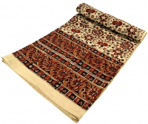 Block print bedspread, bed sofa throw, handmade wall hanging, wall scarf - design 1