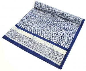Block print bedspread, bed sofa throw, handmade wall hanging, wall scarf - Design 11