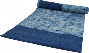 Block print bedspread, bed sofa throw, handmade wall hanging, wall scarf - Design 8