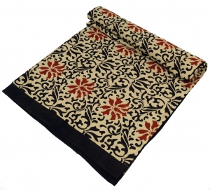 Block print bedspread, bed sofa throw, handmade wall hanging, wall scarf - Design 4