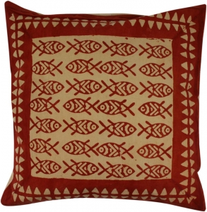 Cushion cover block print, Decorative cushion cover, Cushion cover ethno, Traditional production - sample 26