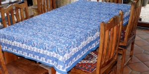 Tablecloth, tablecloth, tablecloth, tablecloth block print in 3 sizes - Design 4